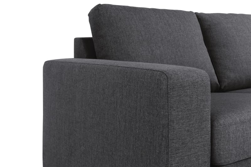 Crazy 3-sits Vändbar L-formad Divansoffa i Tyg - Mörkgrå - Möbler - Soffa - Divansoffa & schäslongsoffa - 3 sits soffa med divan