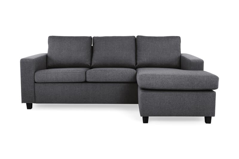 Crazy 3-sits Vändbar L-formad Divansoffa i Tyg - Mörkgrå - Möbler - Soffa - Divansoffa & schäslongsoffa - 3 sits soffa med divan