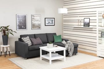 Crazy 3-sits Vändbar L-formad Divansoffa i Tyg - Mörkgrå - Möbler - Soffa - Divansoffa & schäslongsoffa - 3 sits soffa med divan