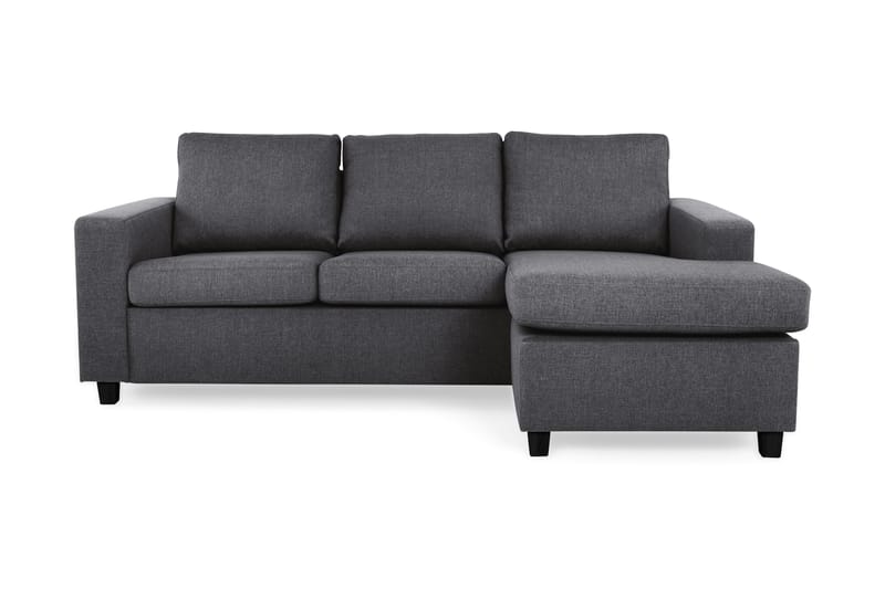 Crazy 3-sits Vändbar L-formad Divansoffa i Tyg - Mörkgrå - Möbler - Soffa - Divansoffa & schäslongsoffa - 3 sits soffa med divan