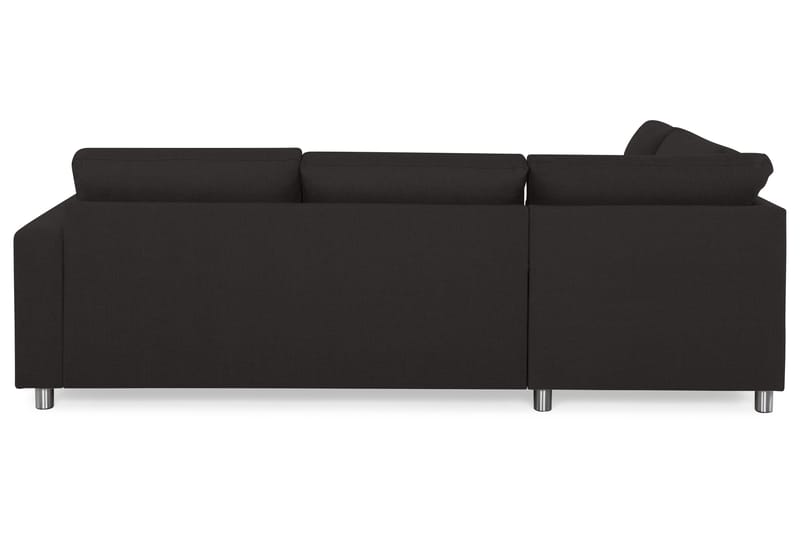 Crazy 3-sits Vänstervänd L-formad Schäslongsoffa i Tyg - Antracit - Möbler - Soffa - Divansoffa & schäslongsoffa - 3 sits soffa med divan