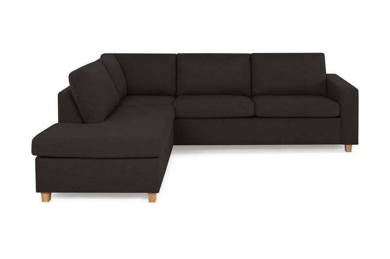 Crazy 3-sits Vänstervänd L-formad Schäslongsoffa i Tyg - Antracit - Möbler - Soffa - Divansoffa & schäslongsoffa - 3 sits soffa med divan