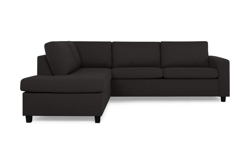 Crazy 3-sits Vänsterv�änd L-formad Schäslongsoffa i Tyg - Antracit - Möbler - Soffa - Divansoffa & schäslongsoffa - 3 sits soffa med divan