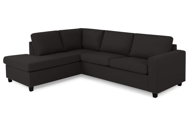 Crazy 3-sits Vänstervänd L-formad Schäslongsoffa i Tyg - Antracit - Möbler - Soffa - Divansoffa & schäslongsoffa - 3 sits soffa med divan