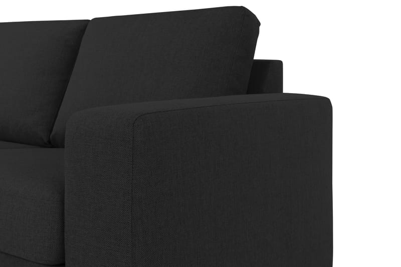 Crazy 3-sits Vänstervänd L-formad Schäslongsoffa i Tyg - Antracit - Möbler - Soffa - Divansoffa & schäslongsoffa - 3 sits soffa med divan