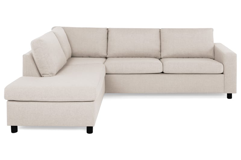 Crazy 3-sits Vänstervänd L-formad Schäslongsoffa i Tyg - Beige - Möbler - Soffa - Divansoffa & schäslongsoffa - 3 sits soffa med divan