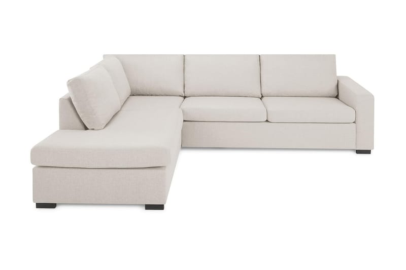 Crazy 3-sits Vänstervänd L-formad Schäslongsoffa i Tyg - Beige - Möbler - Soffa - Divansoffa & schäslongsoffa - 3 sits soffa med divan