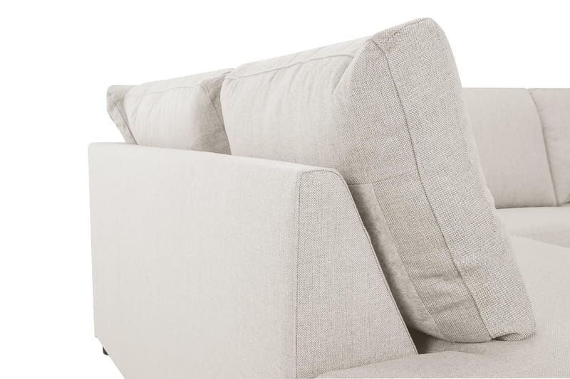 Crazy 3-sits Vänstervänd L-formad Schäslongsoffa i Tyg - Beige - Möbler - Soffa - Divansoffa & schäslongsoffa - 3 sits soffa med divan