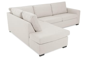 Crazy 3-sits Vänstervänd L-formad Schäslongsoffa i Tyg - Beige - Möbler - Soffa - Divansoffa & schäslongsoffa - 3 sits soffa med divan