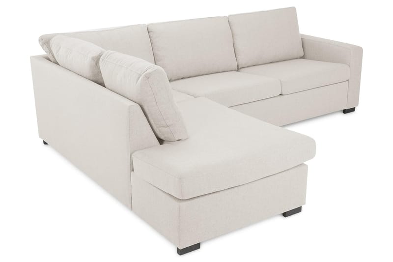 Crazy 3-sits Vänstervänd L-formad Schäslongsoffa i Tyg - Beige - Möbler - Soffa - Divansoffa & schäslongsoffa - 3 sits soffa med divan