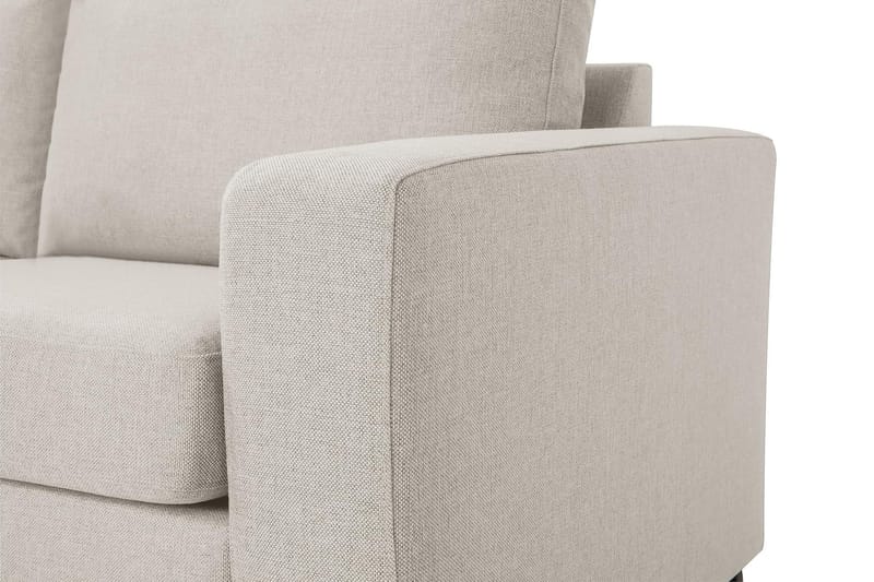 Crazy 3-sits Vänstervänd L-formad Schäslongsoffa i Tyg - Beige - Möbler - Soffa - Divansoffa & schäslongsoffa - 3 sits soffa med divan