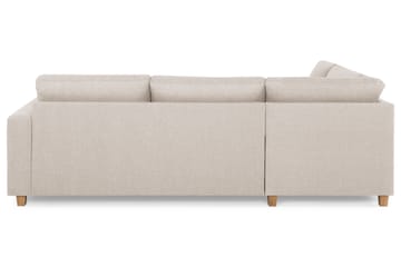 Crazy 3-sits Vänstervänd L-formad Schäslongsoffa i Tyg - Beige - Möbler - Soffa - Divansoffa & schäslongsoffa - 3 sits soffa med divan