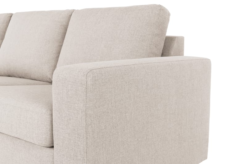 Crazy 3-sits Vänstervänd L-formad Schäslongsoffa i Tyg - Beige - Möbler - Soffa - Divansoffa & schäslongsoffa - 3 sits soffa med divan