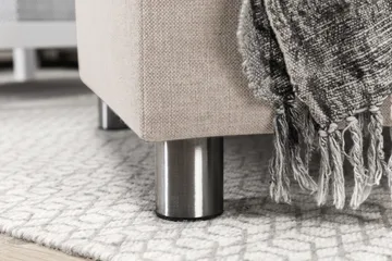 Crazy 3-sits Vänstervänd L-formad Schäslongsoffa i Tyg - Beige - Möbler - Soffa - Divansoffa & schäslongsoffa - 3 sits soffa med divan