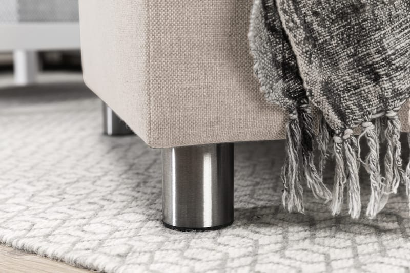 Crazy 3-sits Vänstervänd L-formad Schäslongsoffa i Tyg - Beige - Möbler - Soffa - Divansoffa & schäslongsoffa - 3 sits soffa med divan