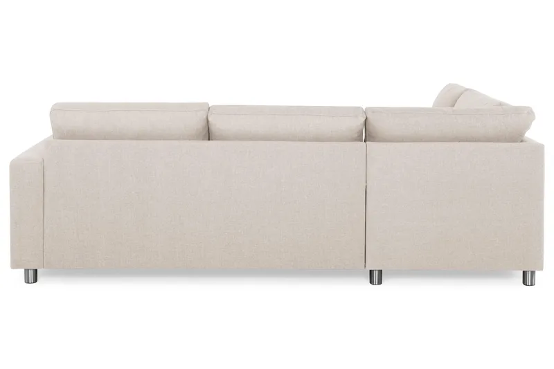 Crazy 3-sits Vänstervänd L-formad Schäslongsoffa i Tyg - Beige - Möbler - Soffa - Divansoffa & schäslongsoffa - 3 sits soffa med divan