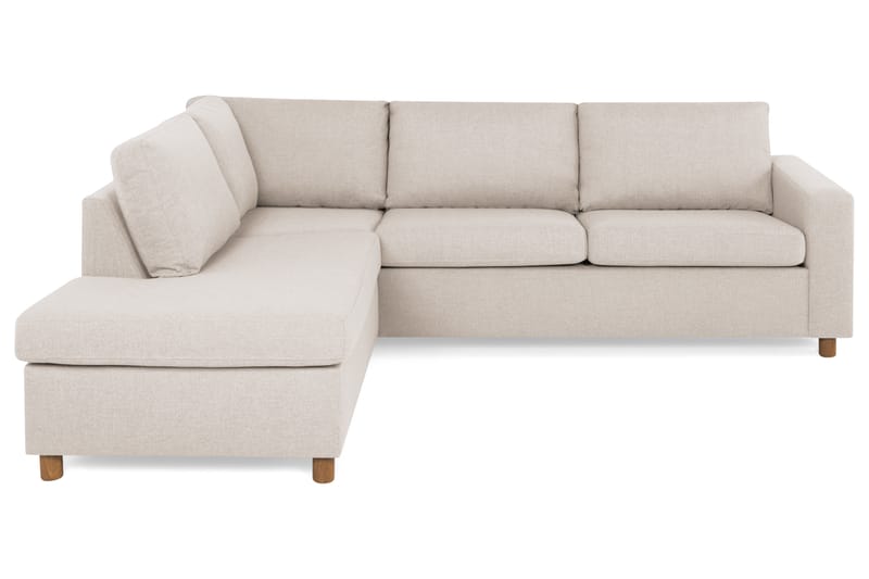 Crazy 3-sits Vänstervänd L-formad Schäslongsoffa i Tyg - Beige - Möbler - Soffa - Divansoffa & schäslongsoffa - 3 sits soffa med divan