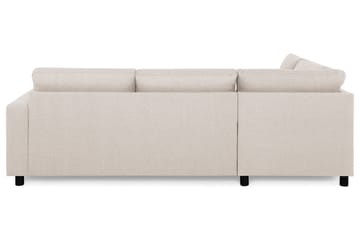 Crazy 3-sits Vänstervänd L-formad Schäslongsoffa i Tyg - Beige - Möbler - Soffa - Divansoffa & schäslongsoffa - 3 sits soffa med divan