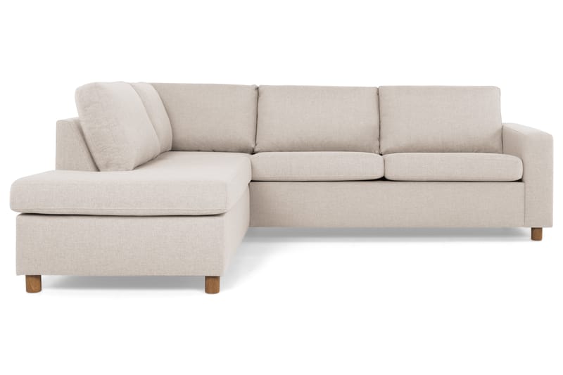 Crazy 3-sits Vänstervänd L-formad Schäslongsoffa i Tyg - Beige - Möbler - Soffa - Divansoffa & schäslongsoffa - 3 sits soffa med divan