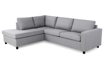 Crazy 3-sits Vänstervänd L-formad Schäslongsoffa i Tyg - Grå - Möbler - Soffa - Divansoffa & schäslongsoffa - 3 sits soffa med divan