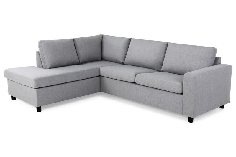 Crazy 3-sits Vänstervänd L-formad Schäslongsoffa i Tyg - Grå - Möbler - Soffa - Divansoffa & schäslongsoffa - 3 sits soffa med divan