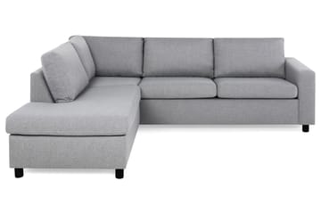 Crazy 3-sits Vänstervänd L-formad Schäslongsoffa i Tyg - Grå - Möbler - Soffa - Divansoffa & schäslongsoffa - 3 sits soffa med divan