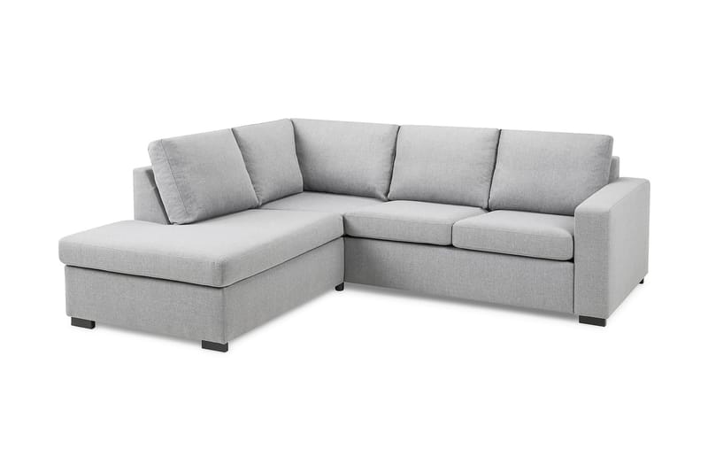 Crazy 3-sits Vänstervänd L-formad Schäslongsoffa i Tyg - Grå - Möbler - Soffa - Divansoffa & schäslongsoffa - 3 sits soffa med divan