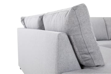 Crazy 3-sits Vänstervänd L-formad Schäslongsoffa i Tyg - Grå - Möbler - Soffa - Divansoffa & schäslongsoffa - 3 sits soffa med divan