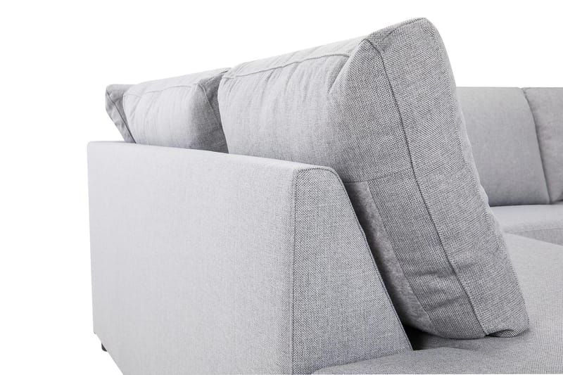 Crazy 3-sits Vänstervänd L-formad Schäslongsoffa i Tyg - Grå - Möbler - Soffa - Divansoffa & schäslongsoffa - 3 sits soffa med divan