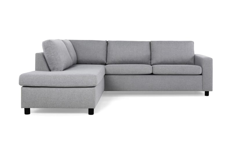 Crazy 3-sits Vänstervänd L-formad Schäslongsoffa i Tyg - Grå - Möbler - Soffa - Divansoffa & schäslongsoffa - 3 sits soffa med divan