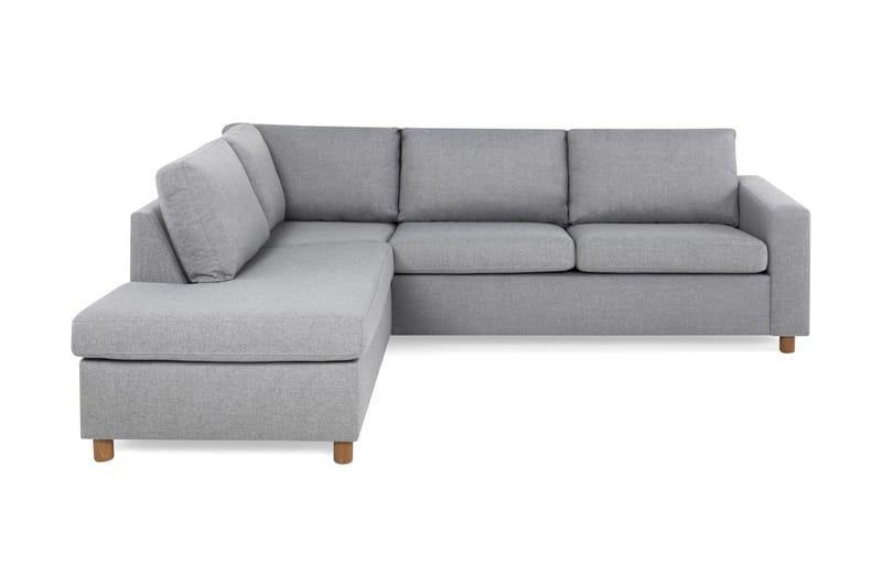 Crazy 3-sits Vänstervänd L-formad Schäslongsoffa i Tyg - Grå - Möbler - Soffa - Divansoffa & schäslongsoffa - 3 sits soffa med divan