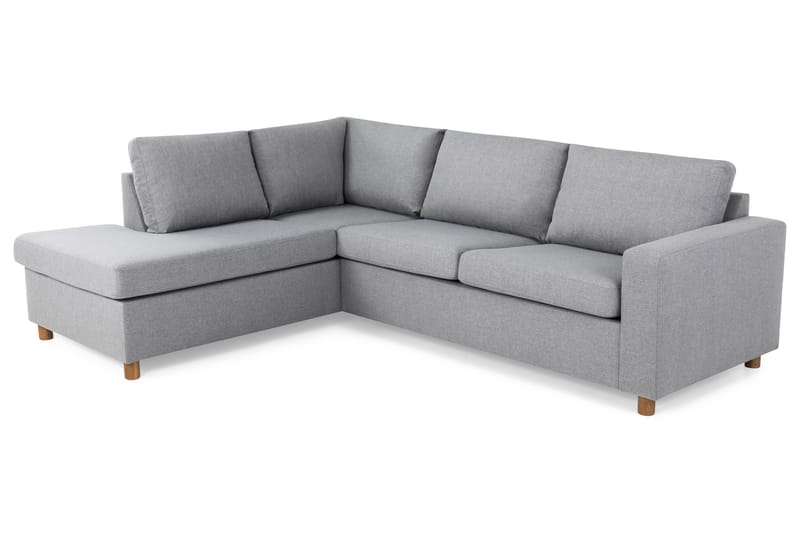 Crazy 3-sits Vänstervänd L-formad Schäslongsoffa i Tyg - Grå - Möbler - Soffa - Divansoffa & schäslongsoffa - 3 sits soffa med divan