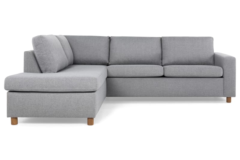 Crazy 3-sits Vänstervänd L-formad Schäslongsoffa i Tyg - Grå - Möbler - Soffa - Divansoffa & schäslongsoffa - 3 sits soffa med divan