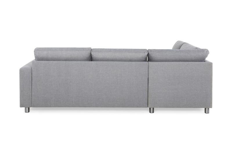 Crazy 3-sits Vänstervänd L-formad Schäslongsoffa i Tyg - Grå - Möbler - Soffa - Divansoffa & schäslongsoffa - 3 sits soffa med divan