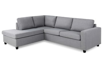 Crazy 3-sits Vänstervänd L-formad Schäslongsoffa i Tyg - Grå - Möbler - Soffa - Divansoffa & schäslongsoffa - 3 sits soffa med divan