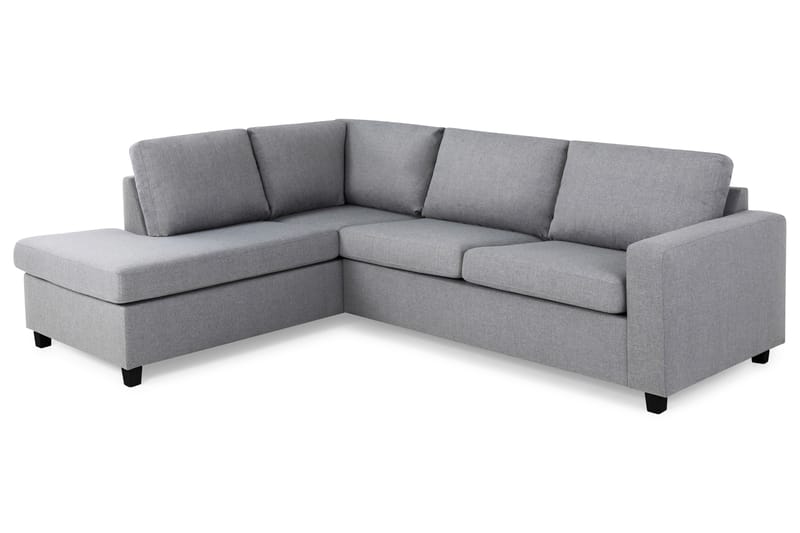 Crazy 3-sits Vänstervänd L-formad Schäslongsoffa i Tyg - Grå - Möbler - Soffa - Divansoffa & schäslongsoffa - 3 sits soffa med divan