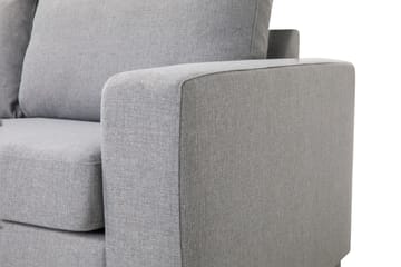 Crazy 3-sits Vänstervänd L-formad Schäslongsoffa i Tyg - Grå - Möbler - Soffa - Divansoffa & schäslongsoffa - 3 sits soffa med divan