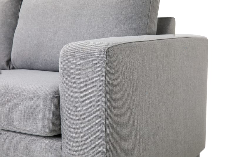 Crazy 3-sits Vänstervänd L-formad Schäslongsoffa i Tyg - Grå - Möbler - Soffa - Divansoffa & schäslongsoffa - 3 sits soffa med divan