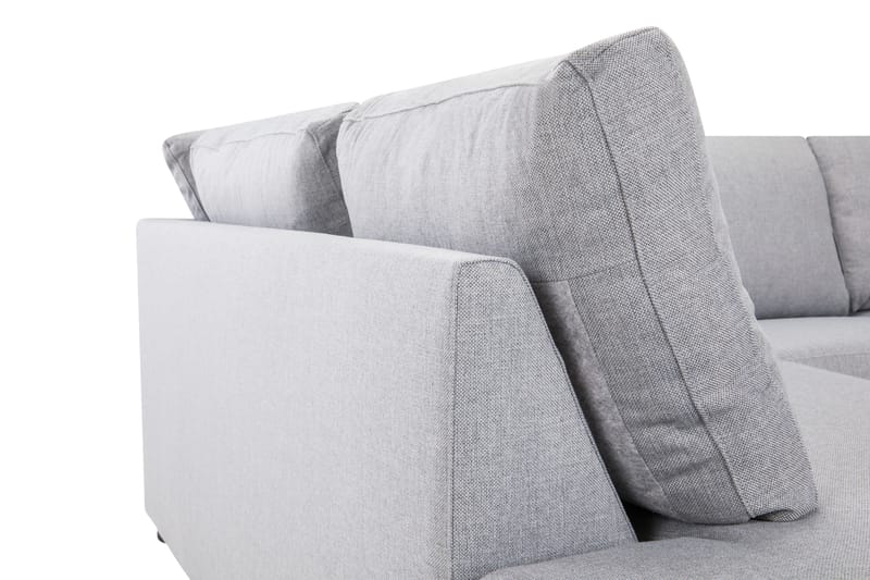 Crazy 3-sits Vänstervänd L-formad Schäslongsoffa i Tyg - Grå - Möbler - Soffa - Divansoffa & schäslongsoffa - 3 sits soffa med divan