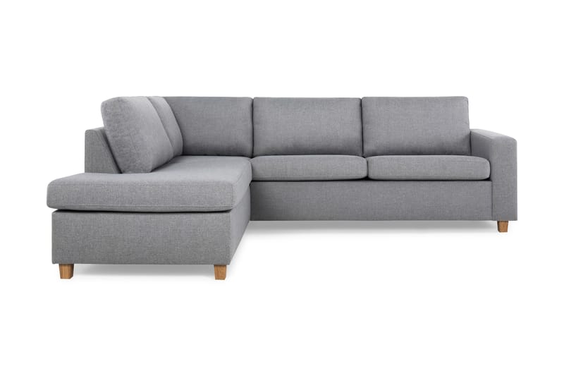 Crazy 3-sits Vänstervänd L-formad Schäslongsoffa i Tyg - Grå - Möbler - Soffa - Divansoffa & schäslongsoffa - 3 sits soffa med divan
