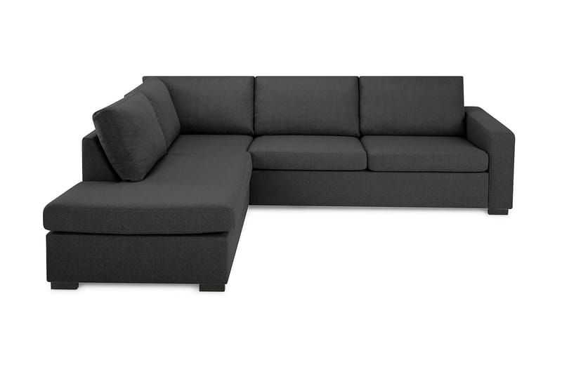 Crazy 3-sits Vänstervänd L-formad Schäslongsoffa i Tyg - Mörkgrå - Möbler - Soffa - Divansoffa & schäslongsoffa - 3 sits soffa med divan