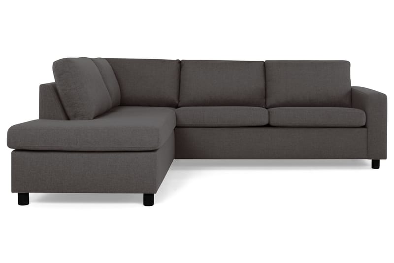 Crazy 3-sits Vänstervänd L-formad Schäslongsoffa i Tyg - Mörkgrå - Möbler - Soffa - Divansoffa & schäslongsoffa - 3 sits soffa med divan
