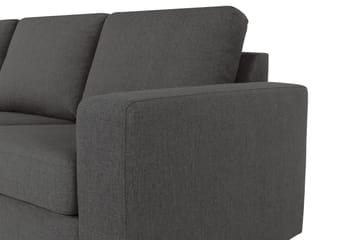 Crazy 3-sits Vänstervänd L-formad Schäslongsoffa i Tyg - Mörkgrå - Möbler - Soffa - Divansoffa & schäslongsoffa - 3 sits soffa med divan