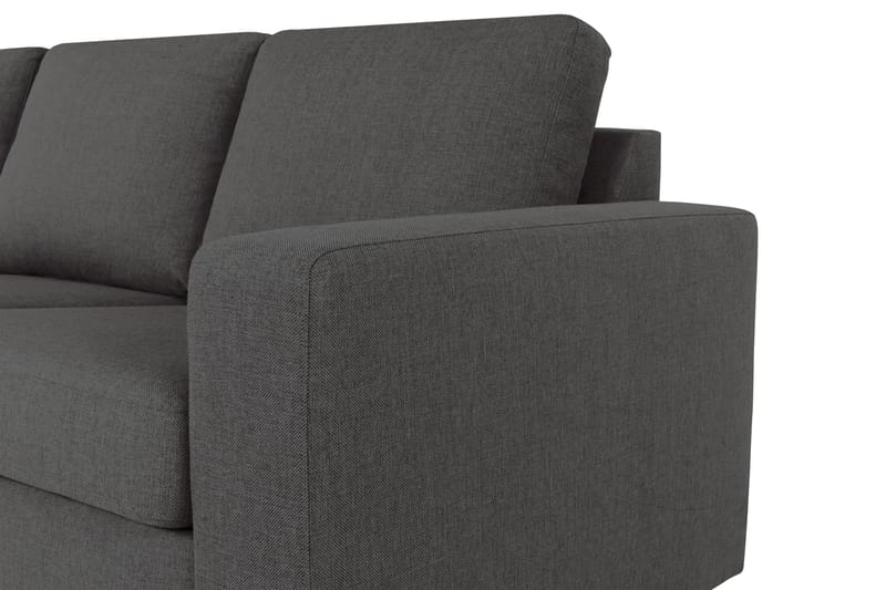 Crazy 3-sits Vänstervänd L-formad Schäslongsoffa i Tyg - Mörkgrå - Möbler - Soffa - Divansoffa & schäslongsoffa - 3 sits soffa med divan