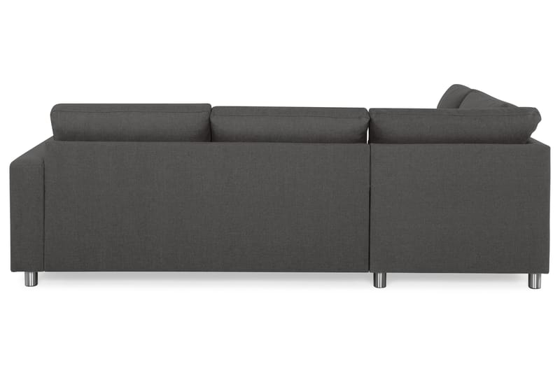 Crazy 3-sits Vänstervänd L-formad Schäslongsoffa i Tyg - Mörkgrå - Möbler - Soffa - Divansoffa & schäslongsoffa - 3 sits soffa med divan