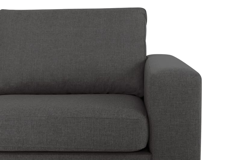 Crazy 3-sits Vänstervänd L-formad Schäslongsoffa i Tyg - Mörkgrå - Möbler - Soffa - Divansoffa & schäslongsoffa - 3 sits soffa med divan