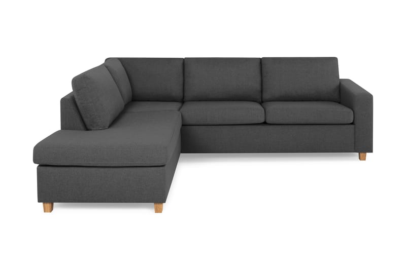 Crazy 3-sits Vänstervänd L-formad Schäslongsoffa i Tyg - Mörkgrå - Möbler - Soffa - Divansoffa & schäslongsoffa - 3 sits soffa med divan