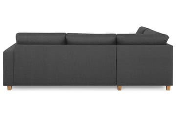 Crazy 3-sits Vänstervänd L-formad Schäslongsoffa i Tyg - Mörkgrå - Möbler - Soffa - Divansoffa & schäslongsoffa - 3 sits soffa med divan
