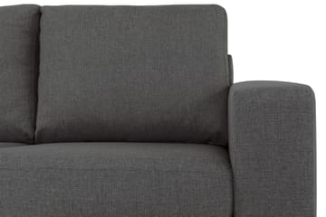 Crazy 3-sits Vänstervänd L-formad Schäslongsoffa i Tyg - Mörkgrå - Möbler - Soffa - Divansoffa & schäslongsoffa - 3 sits soffa med divan