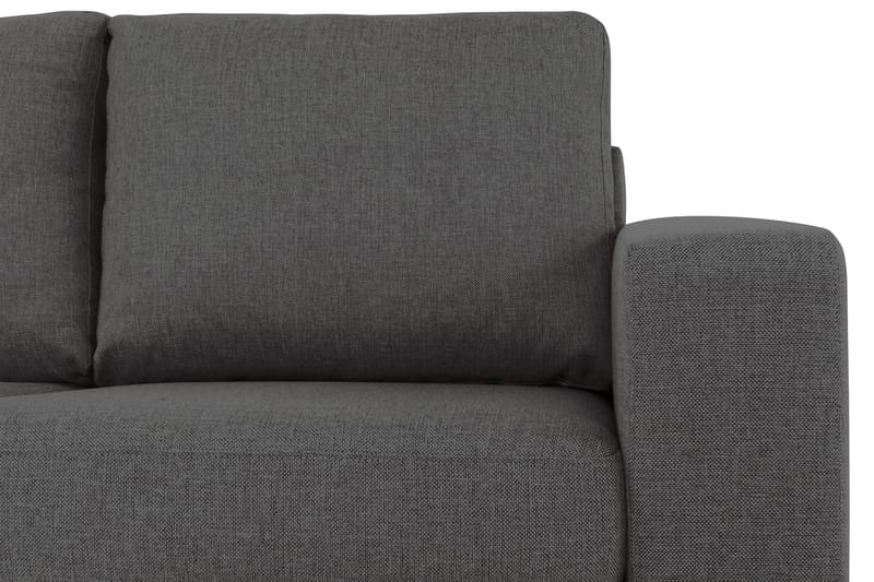 Crazy 3-sits Vänstervänd L-formad Schäslongsoffa i Tyg - Mörkgrå - Möbler - Soffa - Divansoffa & schäslongsoffa - 3 sits soffa med divan